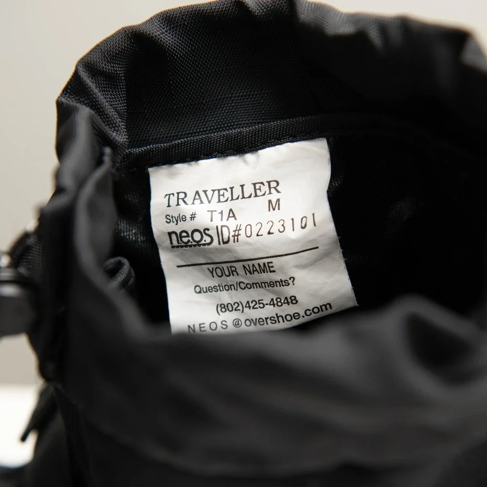NEOS Traveller T1A Overshoes Mens Medium Black Waterproof‎ Nylon Rain Snow Boots